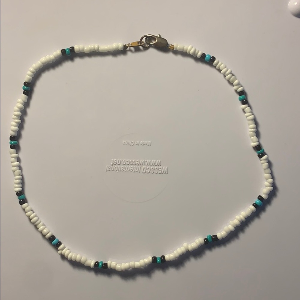 “Coral reef” seed bead necklace chocker